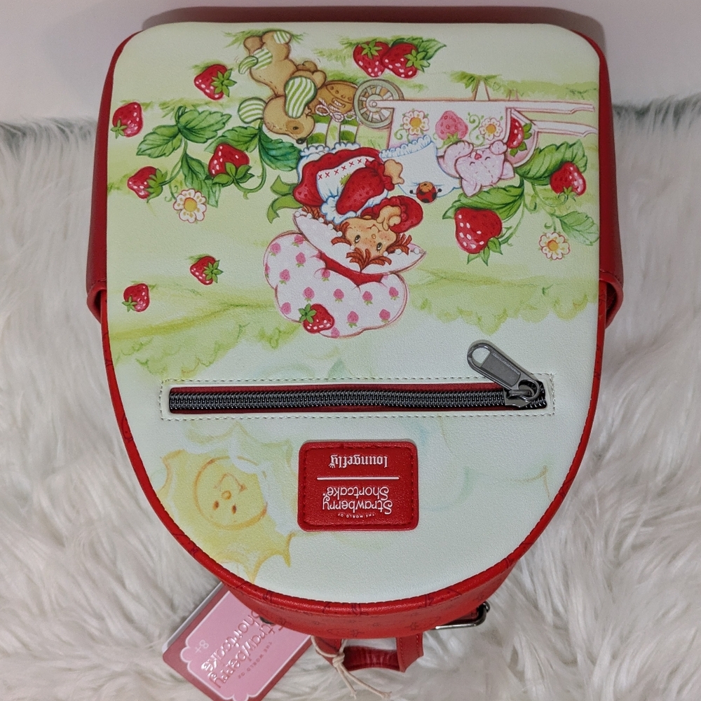 Loungefly Strawberry Shortcake Custard Tom Tom Mini Backpack New With Tags - Picture 12 of 12